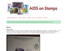Tablet Screenshot of aidsonstamps.com